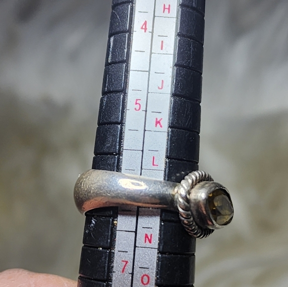 Vintage sterling yellow tanzanite ring 6 - Picture 9 of 10